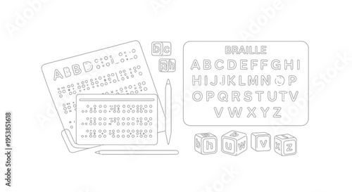 Braille alphabet and literacy tools