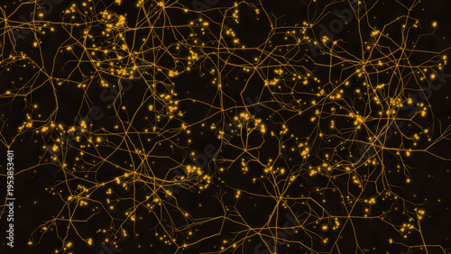 Glowing Neural Network: A luminous neural network of interconnected pathways, glowing with an ethereal light, against a dark backdrop.