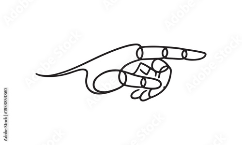 Robotic Hand One Line Icon – AI Automation Symbol
