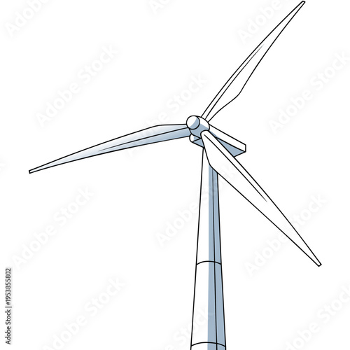 Shaded Wind Turbine blades tower renewable energy