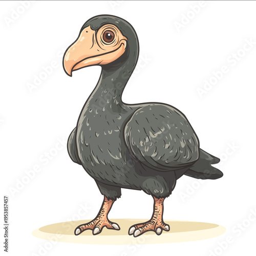 simple vector dodo clipart illustration white background vector art style simple design flat illustration no shadows