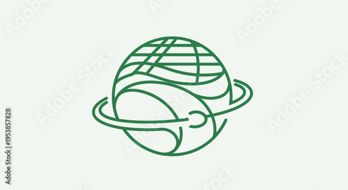 The green illustration depicts a planet with rings in space.