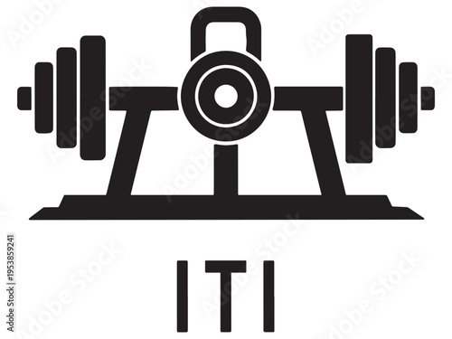 ITI logo with dumbbell and padlock on white background