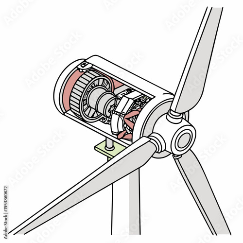 Wind turbine gearbox machinery renewable energy sustainability