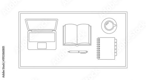 Office supplies on a desk.