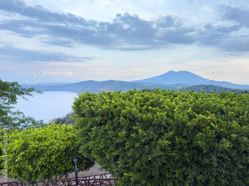 Green topical landscape in Nicaragua volcano landscape