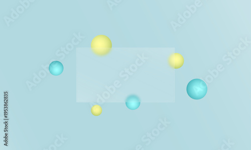 Glasmorphism style website page template.	