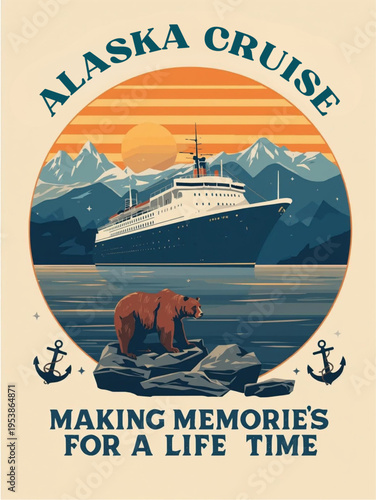 alaska cruise ship making memories for a life time vintage 