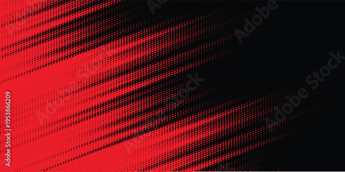 Black and red abstract grunge background with halftone style modern red