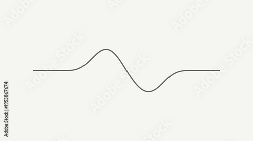 Minimalistic fluid audio wave representation in bright studio background