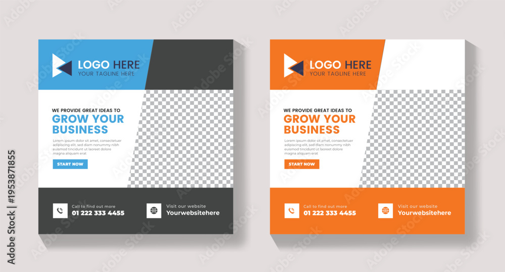 Obraz premium Modern Social Media Post Template, Exclusive Business Flyer Template , Print Ready 
