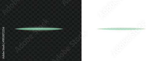 A bright green light streaks across a dark background and a white surface in a mesmerizing display.