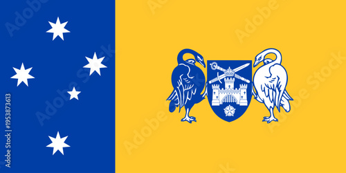 Capital territory of Canberra, Australia, official flag, Oceania, vector illustration