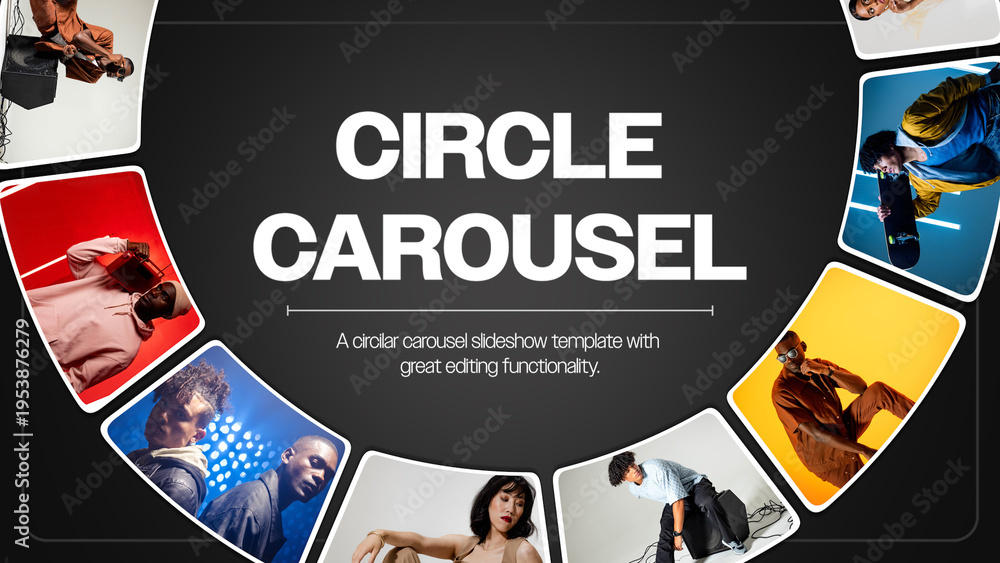 Circle Carousel Slideshow Stock Template | Adobe Stock