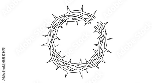 Crown of thorns Jesus Christ symbol 1.