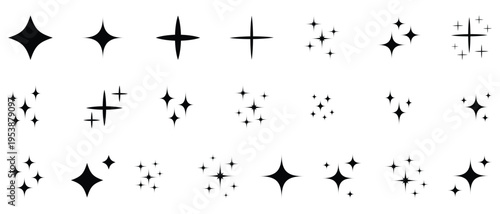 Collection of sparkle and light effect graphics