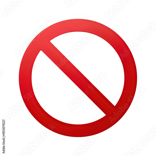 Free Download Red prohibition sign isolated on white background, no entry symbol vector illustration - GFXLoad