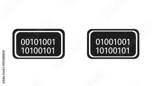 Binary Code Data Blocks: Digital Information and Technology Concept