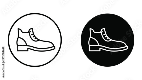 black and white dress shoes vector illustration, flat design