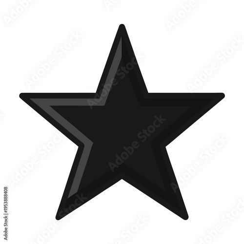 Star Rating Icon Minimal Black Flat Vector Simple Outline Favorite Symbol