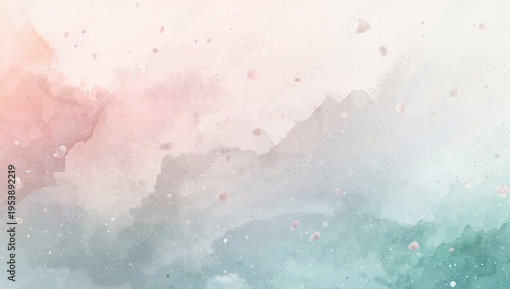 Obraz premium Displaying watercolor washes with splatters, droplets, speckles and layered edges on paper texture