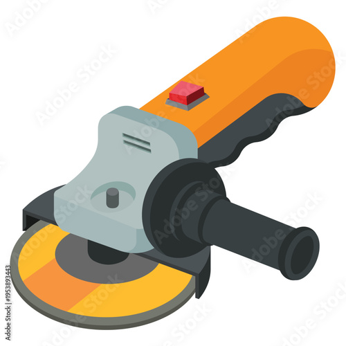 Electric angle grinder isolated on a white background