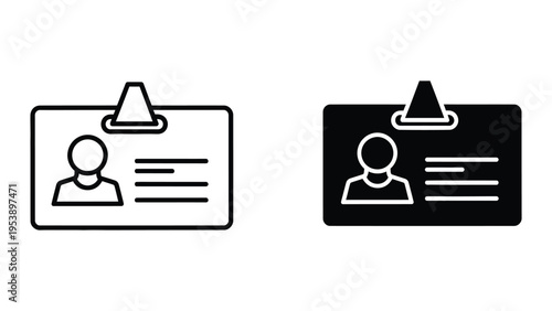 ID badges vector illustration, flat design