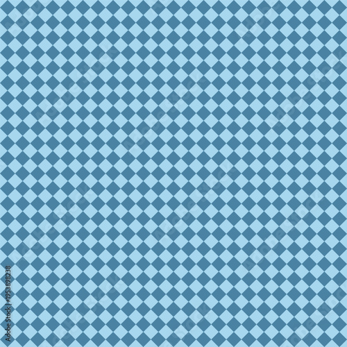 Seamless steel blue and light blue geometric diamond grid pattern. Modern tiling background for wallpaper, packaging, textile, branding, and web design.