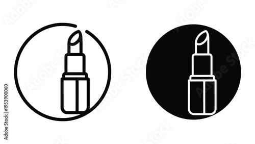 Lipstick icons vector illustration, flat design makeup symbols