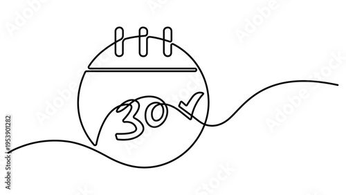 Calendar with circular arrows. Schedule, time management, planning, table, work. Business concept. Motion design. Animated technology logo. vector illustration