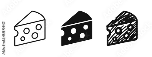 Cheese wedge icon, dairy product, delicious food, gourmet ingredient, cooking element vector illustration.