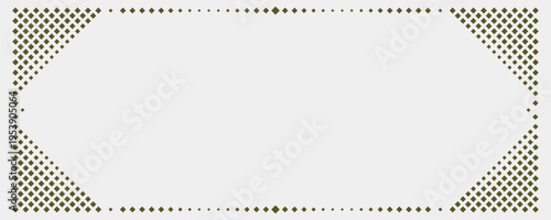 Decorative geometric diamond border frame pattern for invitation or certificate design