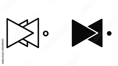 play pause buttons vector illustration, flat design