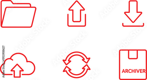 Cloud Storage and File Management Icons