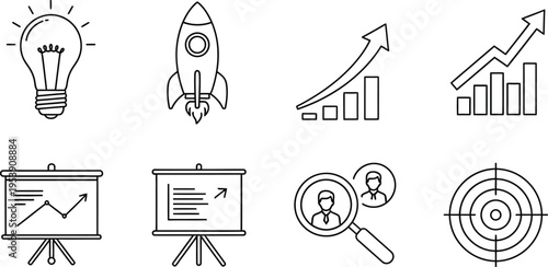 Business Strategy and Growth Vector Icons