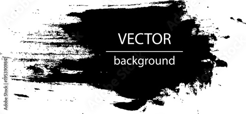 Abstract black background with textured brush stroke and splash effect for modern graphic design and banners. Epsc10