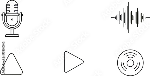 Sound and audio icons for multimedia