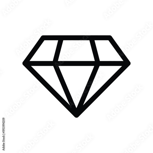 Diamond Gemstone Symbol Commercial Icon