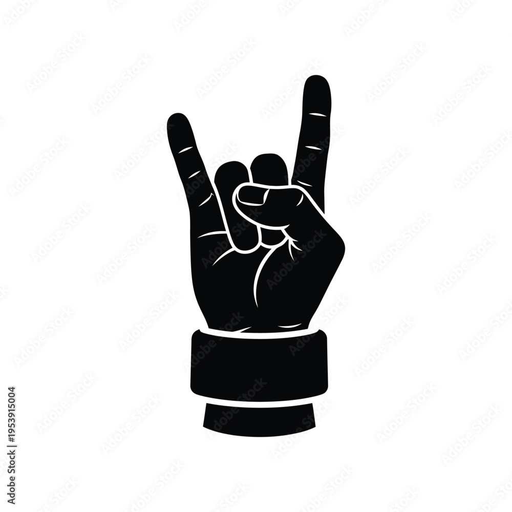 Obraz premium Rock Hand Gesture Celebration Symbol Commercial