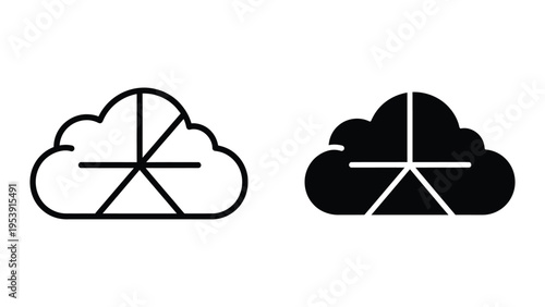 cloud storage icons vector illustration, flat design