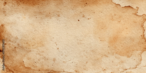 Vintage aged parchment with a stained brown grunge texture creates an antique blank paper background for retro book page designs