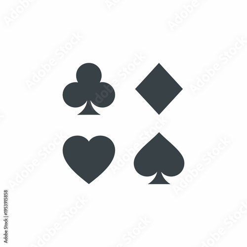 Playing Card Suits Set