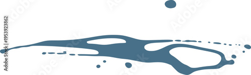 Abstract ink splash design, art ink spot, artistic and decorative ink art