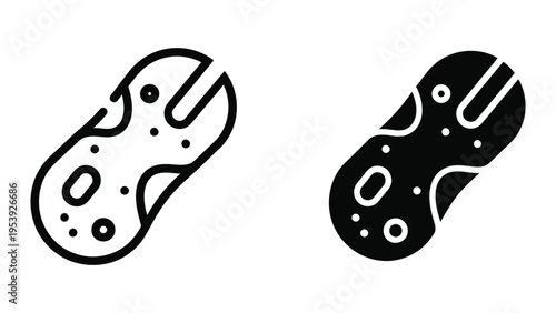 cell structure vector illustration, flat design biology icons