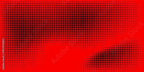 Dark red retro comic pop art background with dots, cartoon halftone background vector illustration eps10