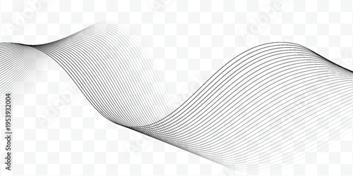 Abstract dynamic black color lines, waves. technology line stripe isolated science digital flowing black line, Modern white flowing wave lines and glowing moving lines