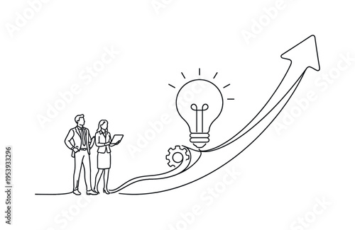 Modern business creativity and innovation concept for corporate presentations, startup culture, and strategic thinking environments showing professionals developing new ideas and