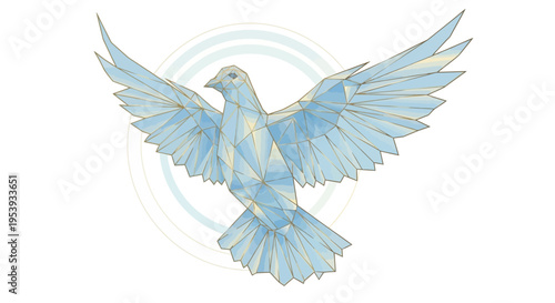 Geometric Dove of Peace Vector Art