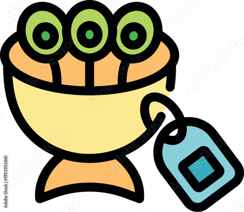 Genetically modified food with attached label symbolizing quality control, laboratory analysis, and the presence of gmo products