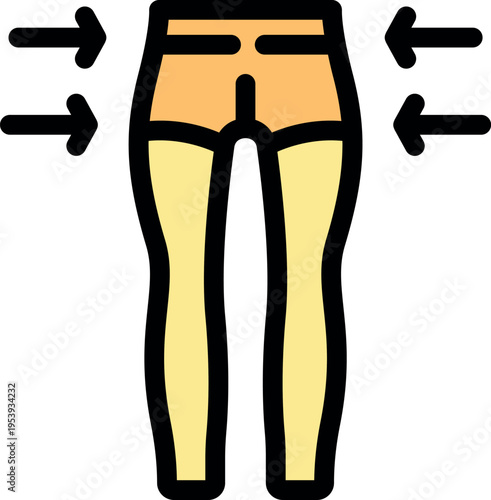 Compression pants squeezing legs to reduce swelling and improve blood circulation, promoting faster recovery and preventing varicose veins